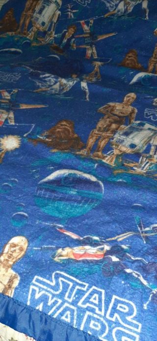 Star Wars Blanket,  1977,  Rare,  Vintage,  Twin/double Size,  Vgc,  One Owner,
