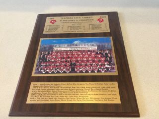 1969 Kansas City Chiefs Bowl Iv Champions Wood Plaque - Team Photo