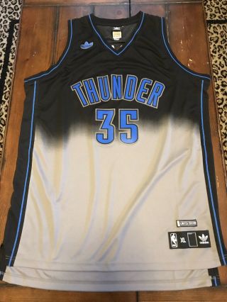 Oklahoma City Thunder Kevin Durant 35 Adidas Limited Edition Black Men Xl Large