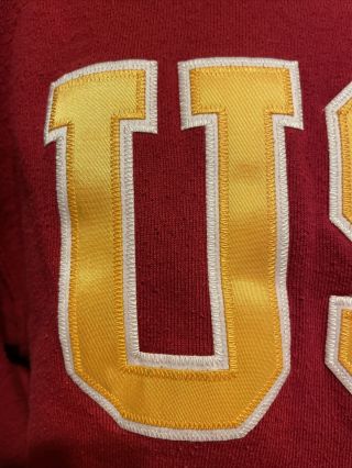 Men’s Vintage Russell Athletic USC Trojans PATCHES Sweater Size Medium 3