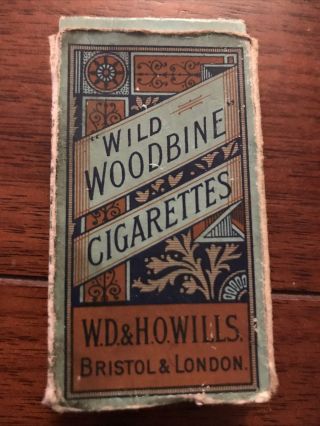 Vintage Wild Woodbine Cigarettes (w.  D&h.  Wills) Bristol &london (railway Engine