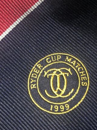 Vintage 1999 Ryder Cup The Country Club Blue Red Stripe Tie 2