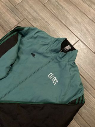 Adidas Nba Boston Celtics Track Jacket Full Zip Up Green White Men’s Size Xl