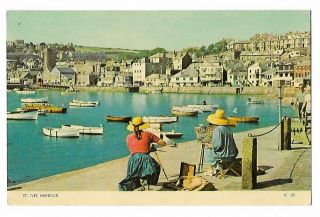 Postcard - St.  Ives Harbour,  Cornwall,  Uk - 1959