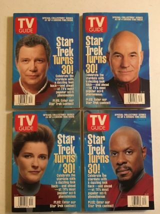 Tv Guide Star Trek Turns 30 Special Collectors Series Set Of 4