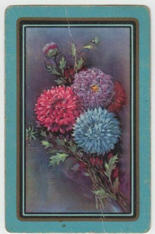 A140 Vintage Playing Cards Art Deco Us Flowers