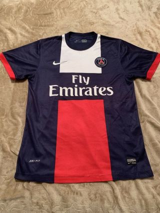 Paris Saint Germain Psg 2013/2014 Jersey Medium Nike Ligue 1 Home Shirt