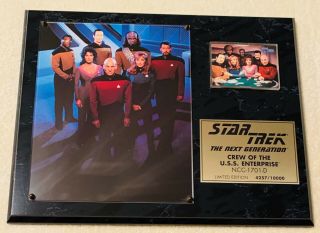 Card Plaque - Star Trek: The Next Generation - Crew Of The Uss Enterprise -