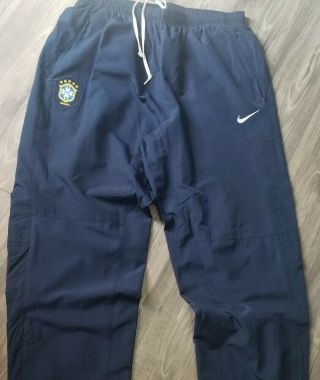 Brazil Brasil Cbf Soccer Football Nike Nylon Pants Track Suit Training Warm Up