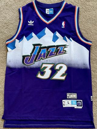 Karl Malone Utah Jazz Adidas Hardwood Classics Jersey 32 Adult Large