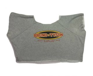 Vintage 1996 Mike Tyson Vs.  Bruno Boxing Workout Cropped Cutoff Sweatshirt Gray