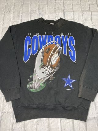 Vintage 1995 90’s Dallas Cowboys Football Nfl Graphic Sweatshirt Small