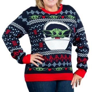 Star Wars: The Mandalorian The Child Holiday Sweater Ugly Christmas,  Unisex,  XL 2