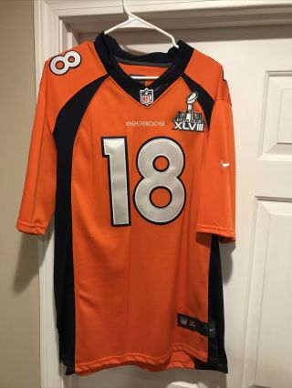 Peyton Manning Denver Broncos Orange Bowl 48 Jersey Xl Extra Large Sewn