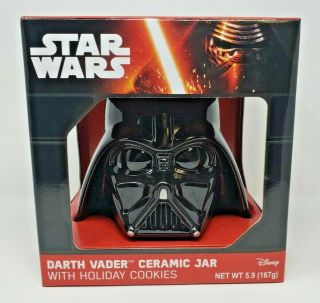Star Wars Darth Vader Ceramic Cookie Jar Disney With Cookies -