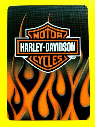 Harley Davidson Motor Cycles Full Eagle Logo JOKER Swap Playing Card HD Flames 2