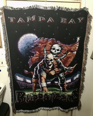 Vtg Tampa Bay Buccaneers Blanket Northwest Company Collectors Item Made In Usa