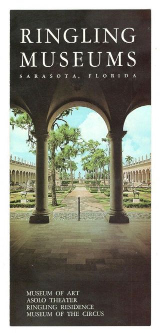 Vintage Ringling Museums Sarasota Florida Travel Brochure Rm4