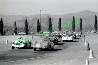 1961 Cscc Sports Car Racing Photo Negative Porsche,  Healey Pomona Road Races