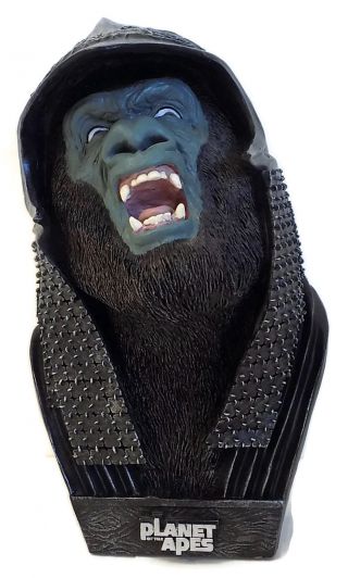 Attar Planet Of The Apes 9.  5 " Gorilla Warrior Bust Statue By Neca 2001