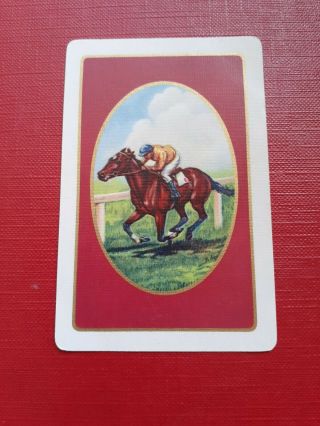 Vintage,  Swap/playing Cards,  Horse And Jockey In Oval Pre - Owned.