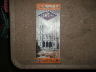 Collectible Vintage Pamphlet - The Gray Line Bus Line - Montreal Bus Tour 1952