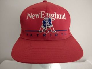 Vintage 80s 90s England Patriots Snapback Hat Cap Team Nfl Spell Out