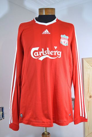 Adidas Liverpool Football Club Carlsberg Soccer Jersey Uni Long Sleeve Mens Xl