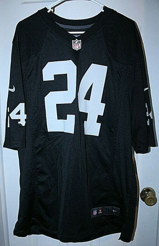 Nike On Field Nfl Oakland Raiders Marshawn Lynch 24 Football Jersey Size Xl