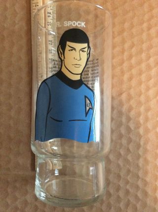 Vintage Rare Star Trek 1976 Dr.  Pepper Glasses Cartoon,  16 Oz.  Mr.  Spock