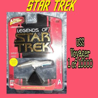 2005 Johnny Lightning Star Trek Legends Voyager Limited Ed Ship 1 Of 10000 White