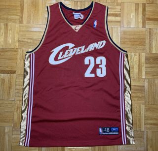 Authentic Cleveland Cavaliers Lebron James Away Jersey Size 48 2000s
