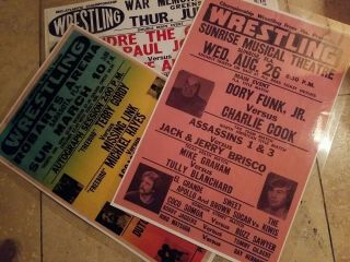 Wrestling Posters Florida & Mid - Atlantic Set Of Three