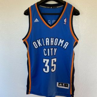 Adidas Men ' s NBA Oklahoma City Thunder Kevin Durant 35 Jersey Sz S Length,  2” 2