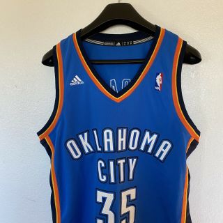 Adidas Men ' s NBA Oklahoma City Thunder Kevin Durant 35 Jersey Sz S Length,  2” 3