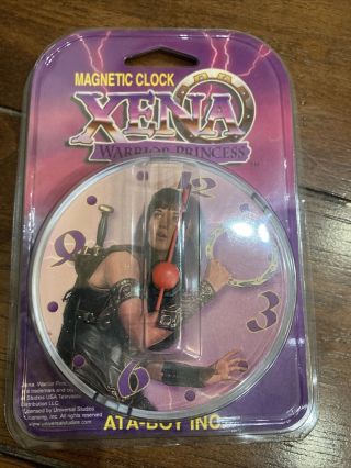 Rare Nip Official Xena Magnetic Clock,  Vintage 90s,  Lucy Lawless