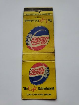 Pepsi - Cola The Light Refreshment Matchbook Cover
