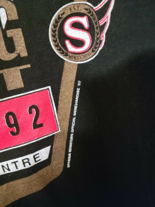 1992 Ottawa Senators Vintage T - shirt Size Extra Large XL Black NHL Single Stitch 2