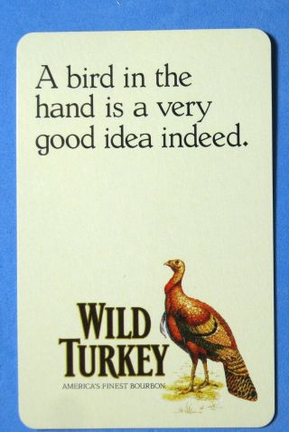 Wild Turkey Bourbon Single Swap Playing Card - 1 Card