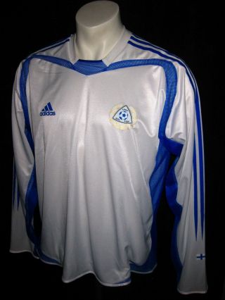 Xl 2004 Adidas Finland Soccer Jersey Football Shirt Usa Spl Fbf Ls Player Issue