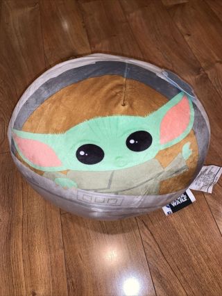 The Mandalorian The Child Baby Yoda In Carriage Cloud Pillow 11 " Star Wars
