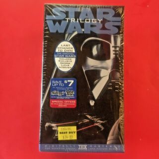 1995 Star Wars Trilogy Box Set Vhs (3) Tapes - Thx Digital -