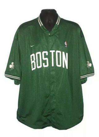 Nike Authentic Boston Celtics Warmup Shooting Shirt Green Size 2xl