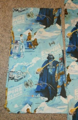 1979 Star Wars ESB 4 Pc Fitted Bed Sheet Flat Sheet & Pillowcases Set Twin Size 2