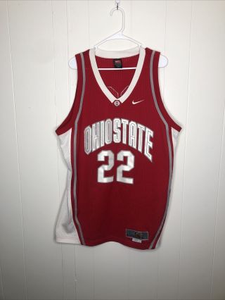 Vintage Ohio State Buckeyes 22 Nike Elite Basketball Jersey Size Xl Red Ncaa