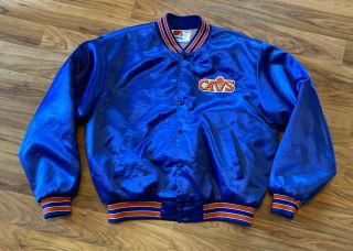Vintage Cleveland Cavs Swingster Satin Jacket,  Xl,  Blue,  Made In Usa,  Cavaliers