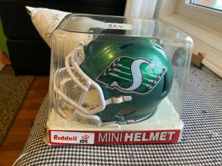 Saskatchewan Rough Riders Cfl Riddell Mini Helmet Canadian Football League 2