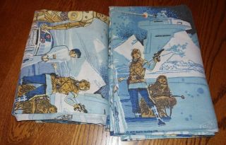 Vintage 1979 Star Wars Empire Strikes Back Twin Bed Flat And Fitted Sheets