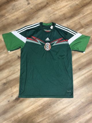 Mexico National Team 2014 - 15 Adidas Climacool Soccer Jersey Large
