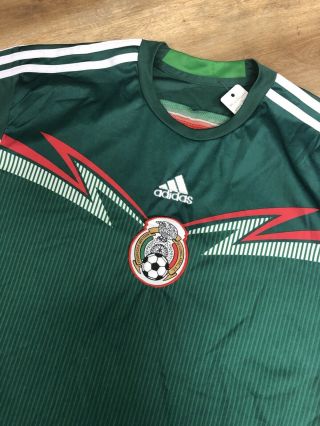 MEXICO NATIONAL TEAM 2014 - 15 ADIDAS CLIMACOOL SOCCER JERSEY LARGE 2